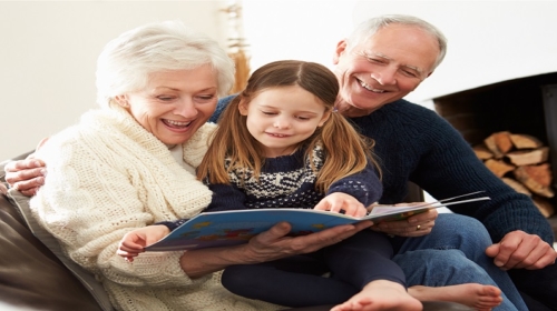 Story telling grandmother