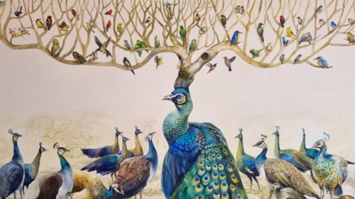 The peacock cries &ndash; Oh who will show me the way to Vrindavan? He raises his tail and cries: Krishna! Krishna!